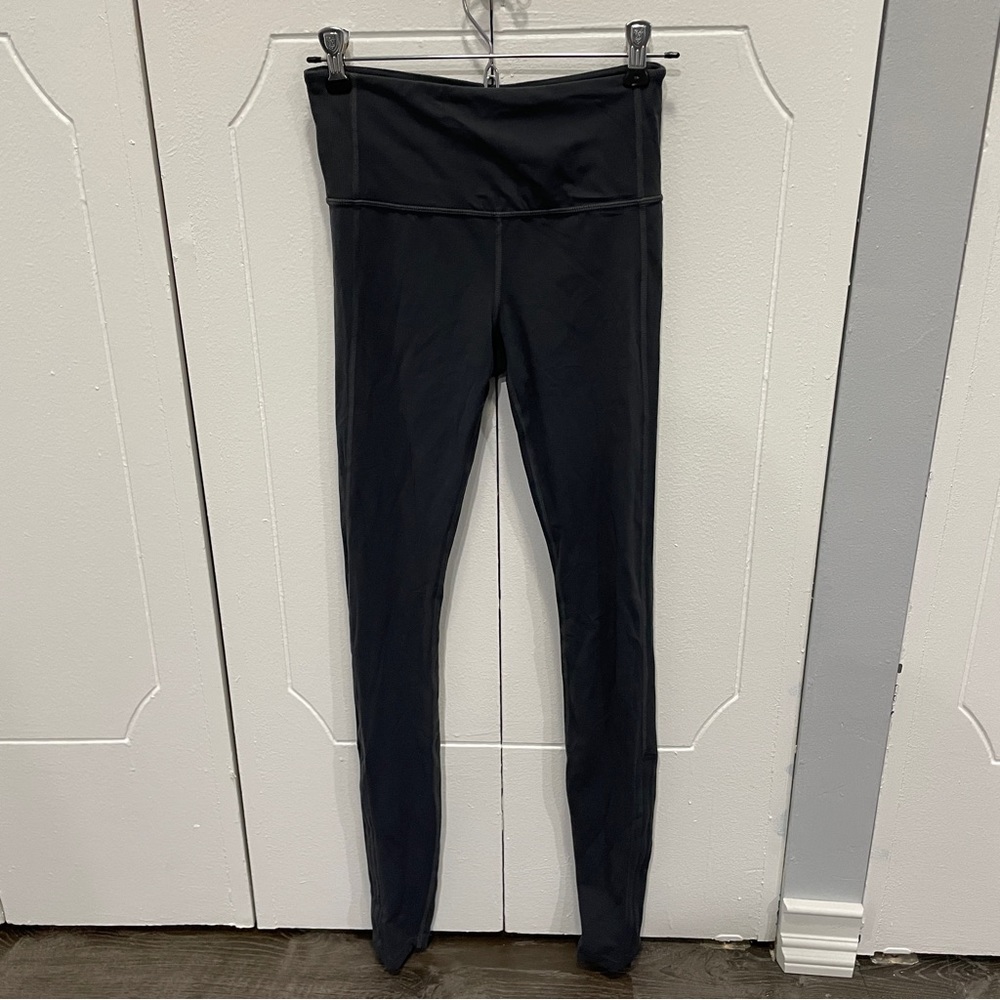 Athleta Gray Leggings High-Waisted Performance Fit Barre Stir-Up